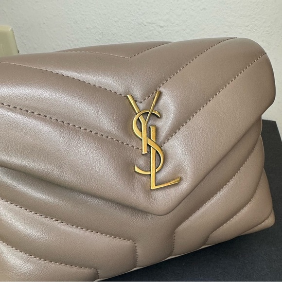 Saint Laurent Loulou Toy quilted-leather Dark Beige Rare Color! - Picture 4 of 16